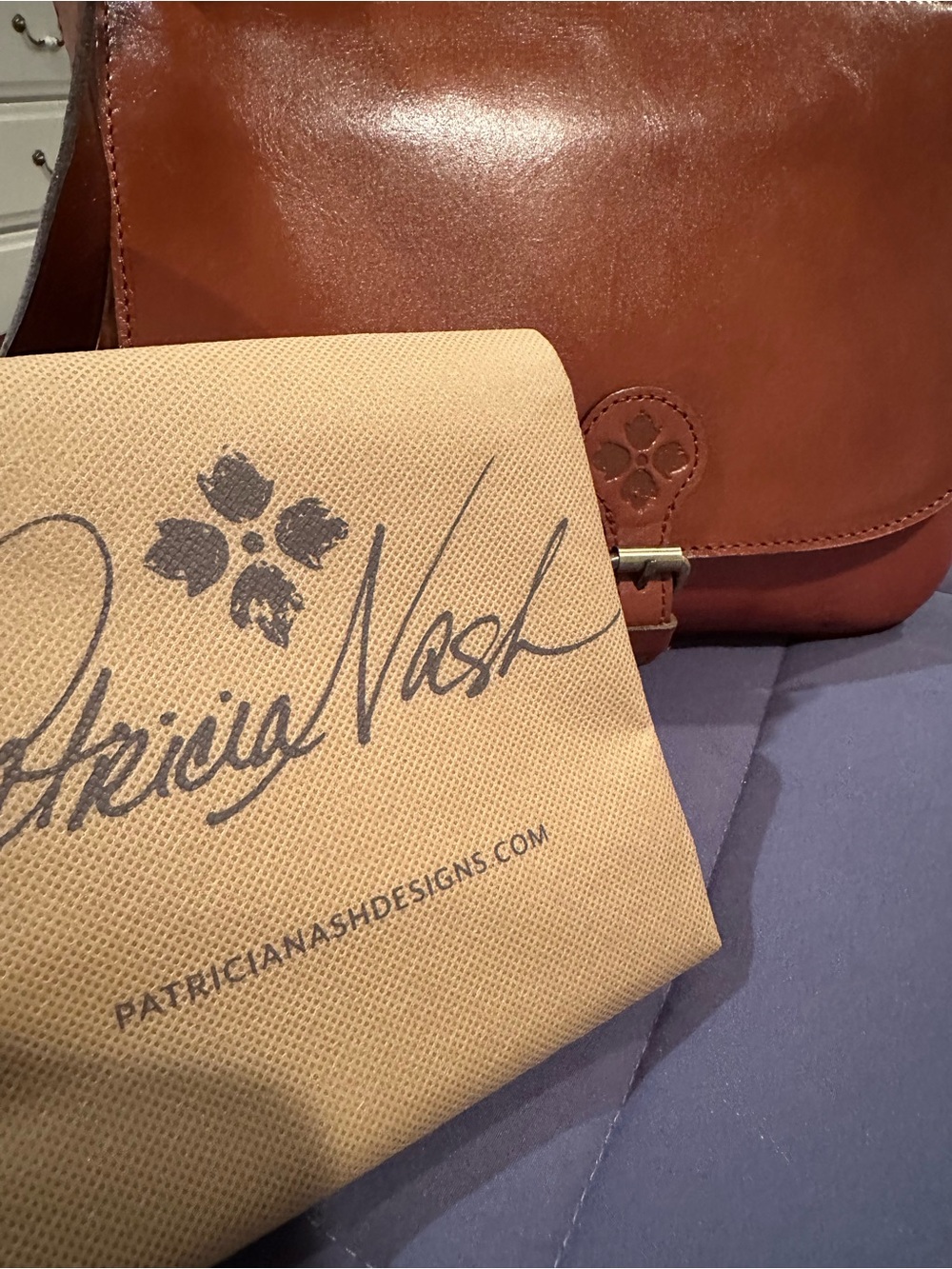 Patricia Nash Brown Leather Crossbody Bag